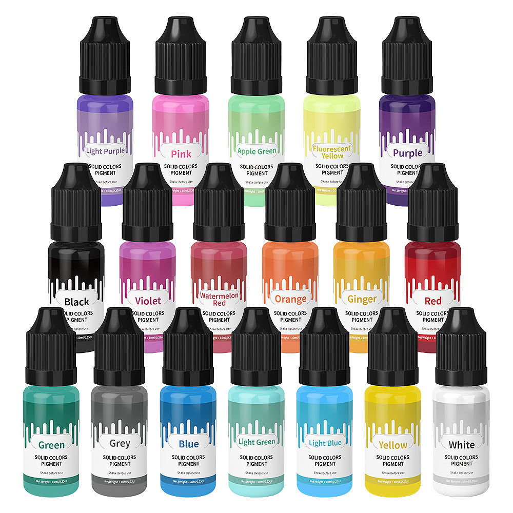 Epoxy Uv Resin Kit - 18Colors 10ml Macaron Solid Pastel Color