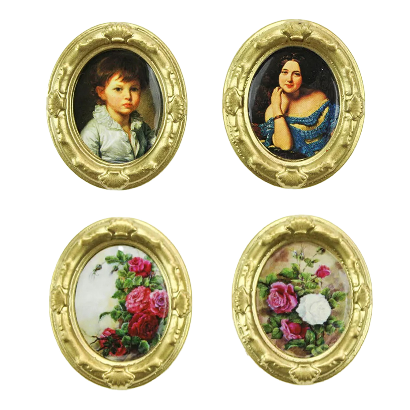 Crafting Resin - 2 pieces of miniature oil painting
