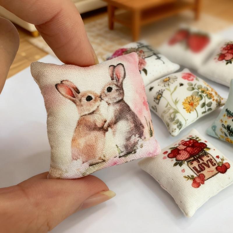 Crafting Resin - 2Pcs Dollhouse Bedroom Sofa Scene BJD