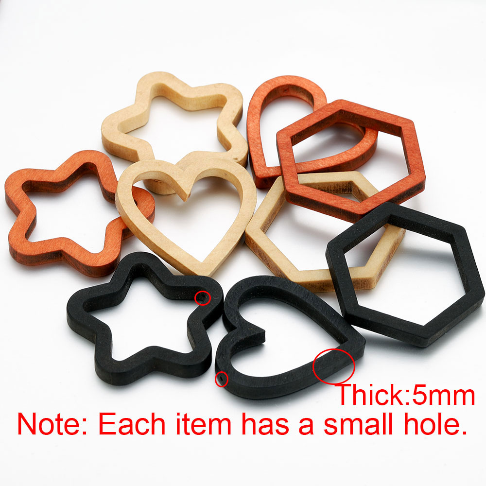 10pcs Wood Heart Square Silico - Crafting Resin บทวิจารณ์และราคา