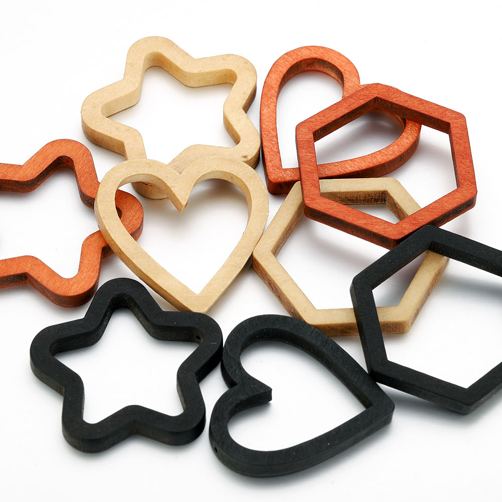 10pcs Wood Heart Square Silico - Crafting Resin บทวิจารณ์และราคา