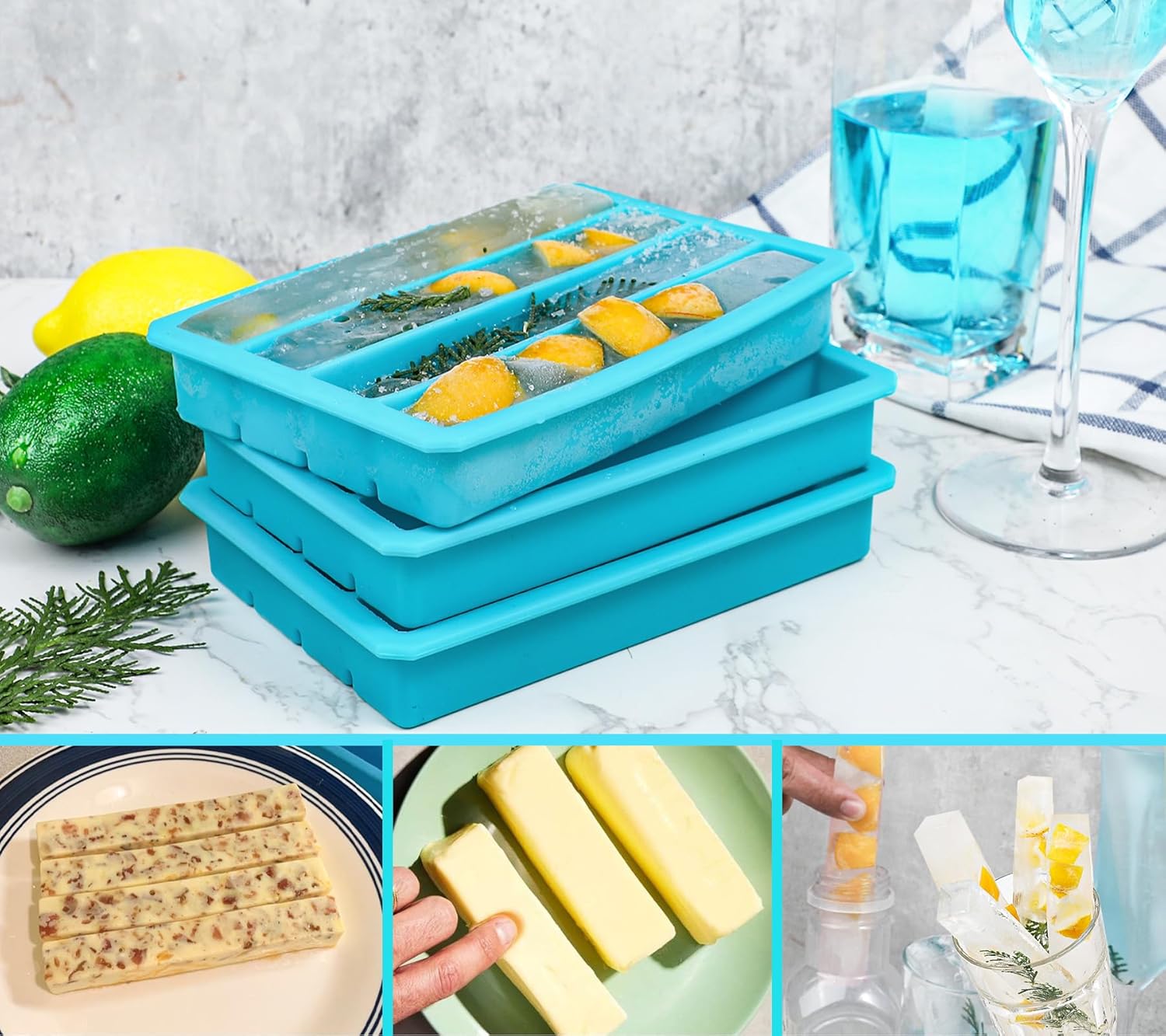 Long Ice Cube Sticks Mold for  - Silicone Mold Tray บทวิจารณ์และราคา