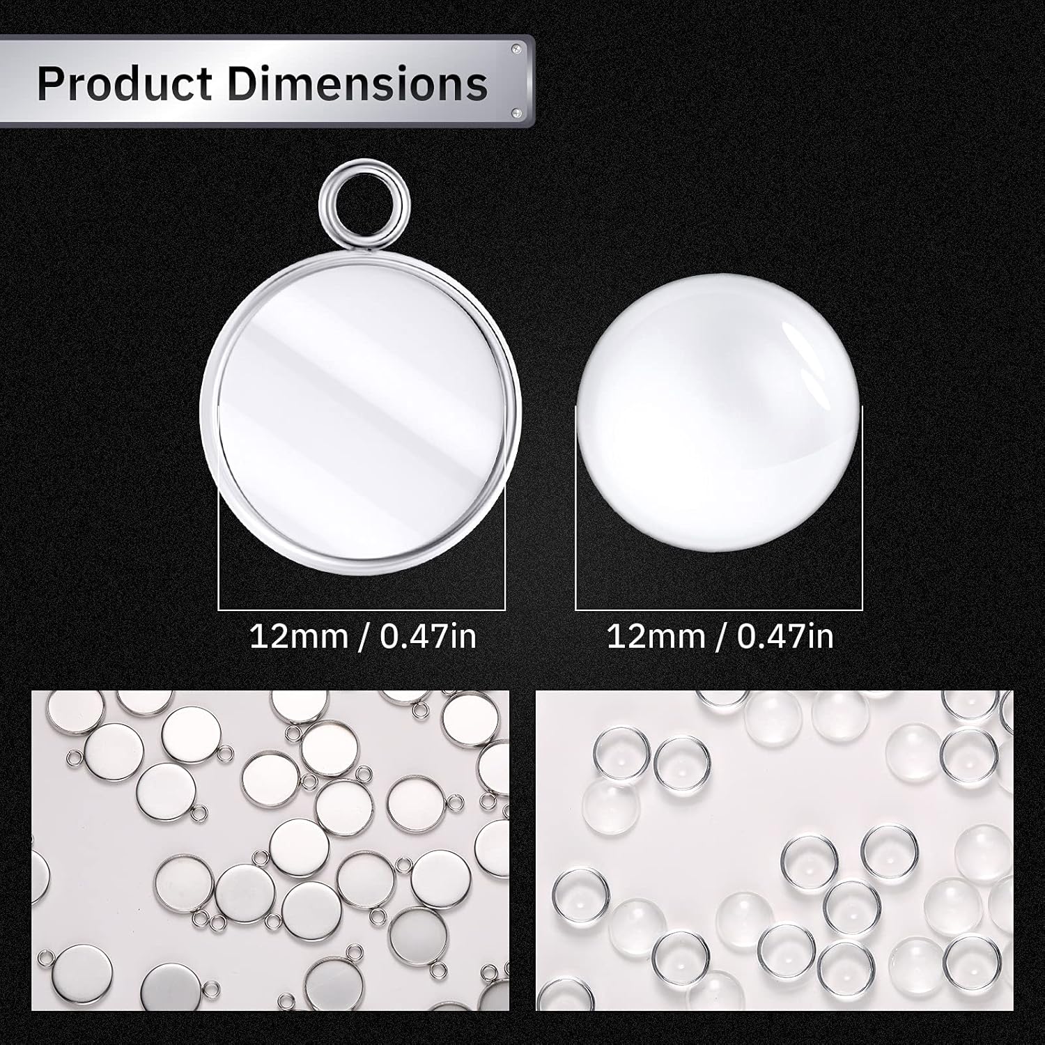 20 Pieces Stainless Steel Roun - Crafting Resin บทวิจารณ์และราคา