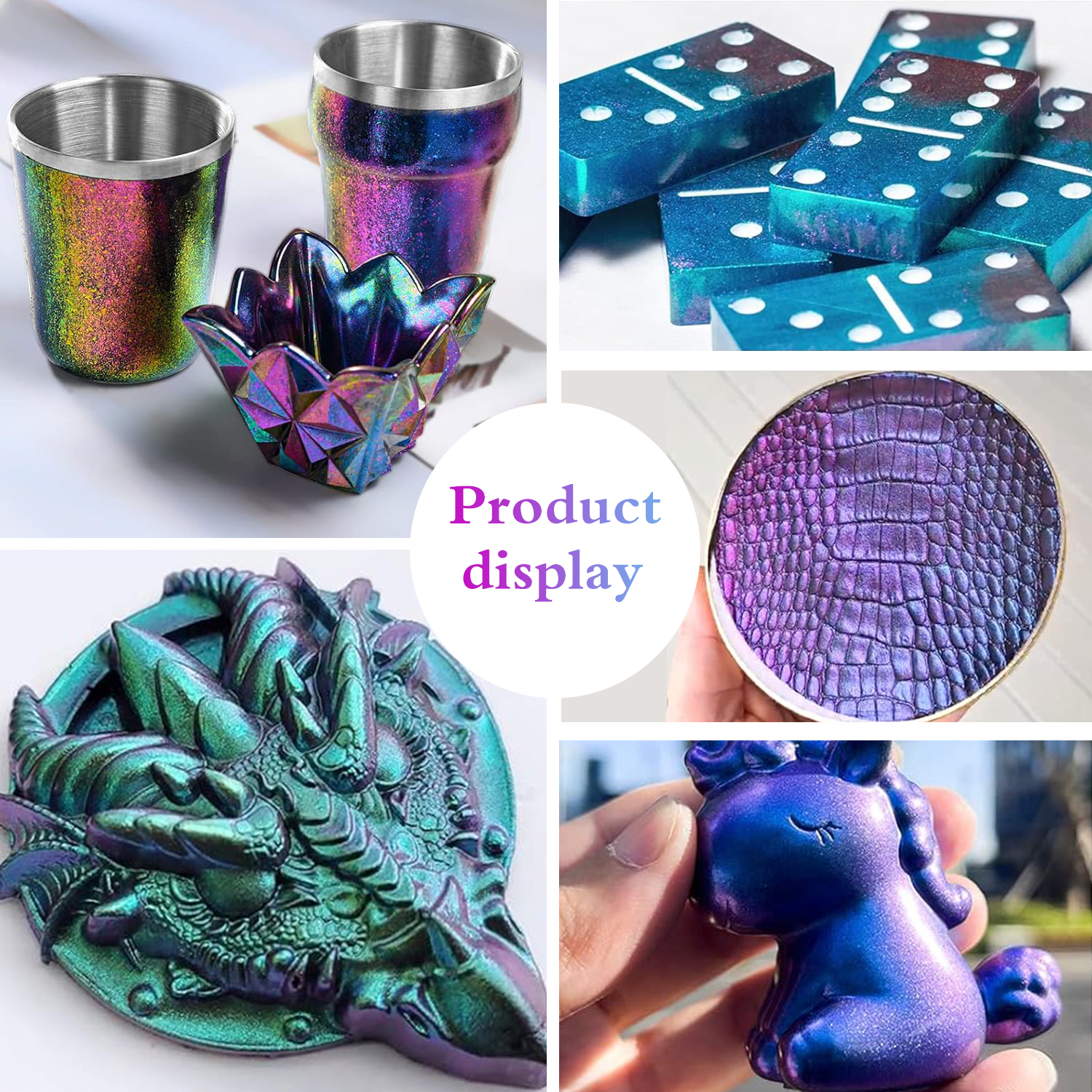 1 Set Chameleon Powder Nail Ch - Resin Glitter Pack บทวิจารณ์และราคา