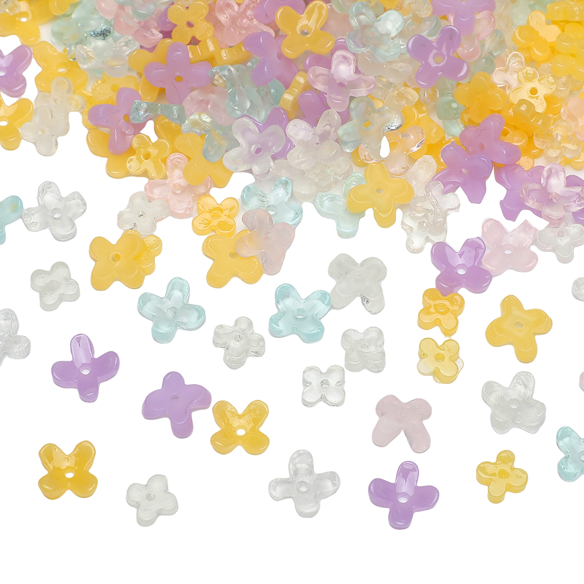 20pcs 5 7mm Resin 4 Petals Flo - Resin Craft Ideas บทวิจารณ์และราคา