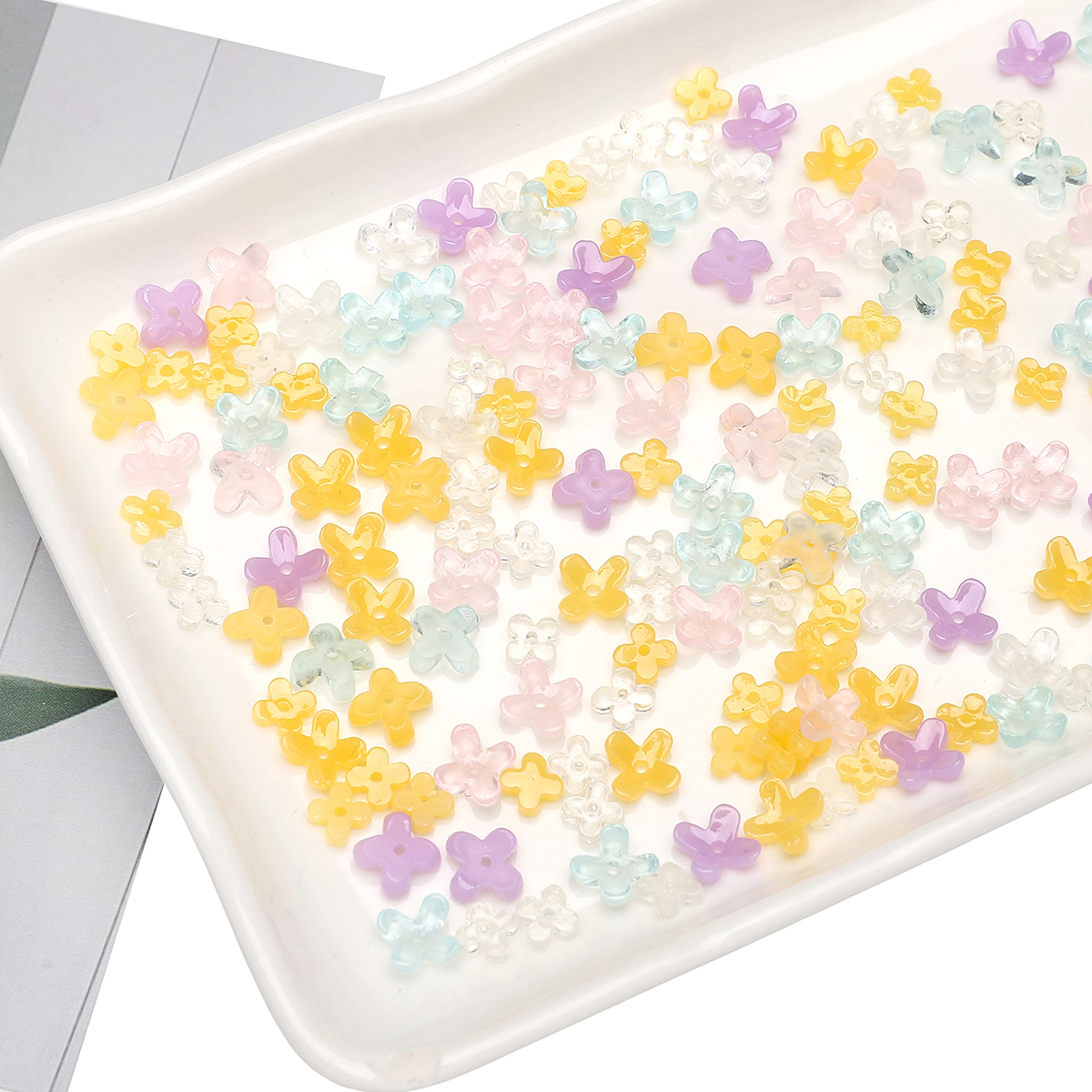 20pcs 5 7mm Resin 4 Petals Flo - Resin Craft Ideas บทวิจารณ์และราคา