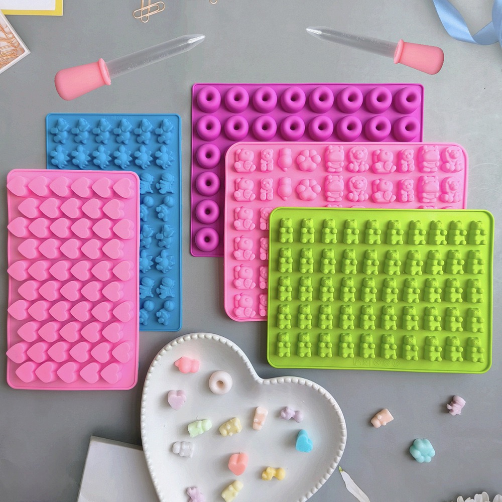 7Pcs Candy Silicone Moulds wit - Silicone Mold Tray บทวิจารณ์และราคา