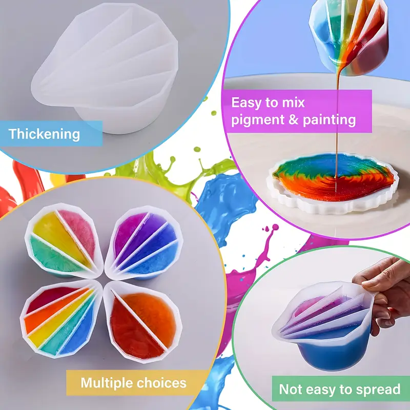 Split Cup For Paint Pouring,Re - Mixing Cup Silicone บทวิจารณ์และราคา