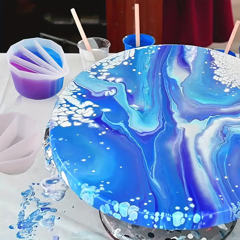 Split Cup For Paint Pouring,Re - Mixing Cup Silicone บทวิจารณ์และราคา