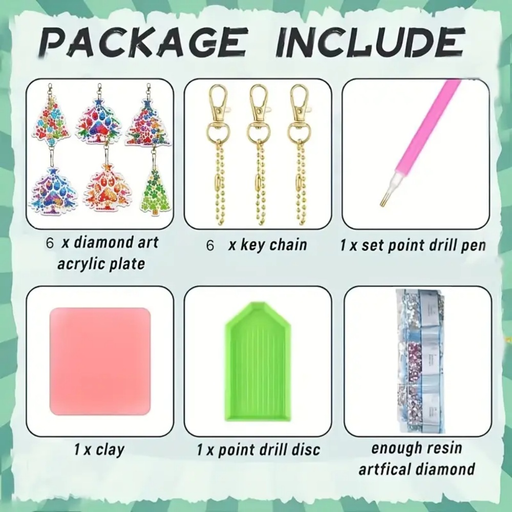 6pcs/SetDIY Christmas tree pat - Resin Craft For Beginners บทวิจารณ์และราคา