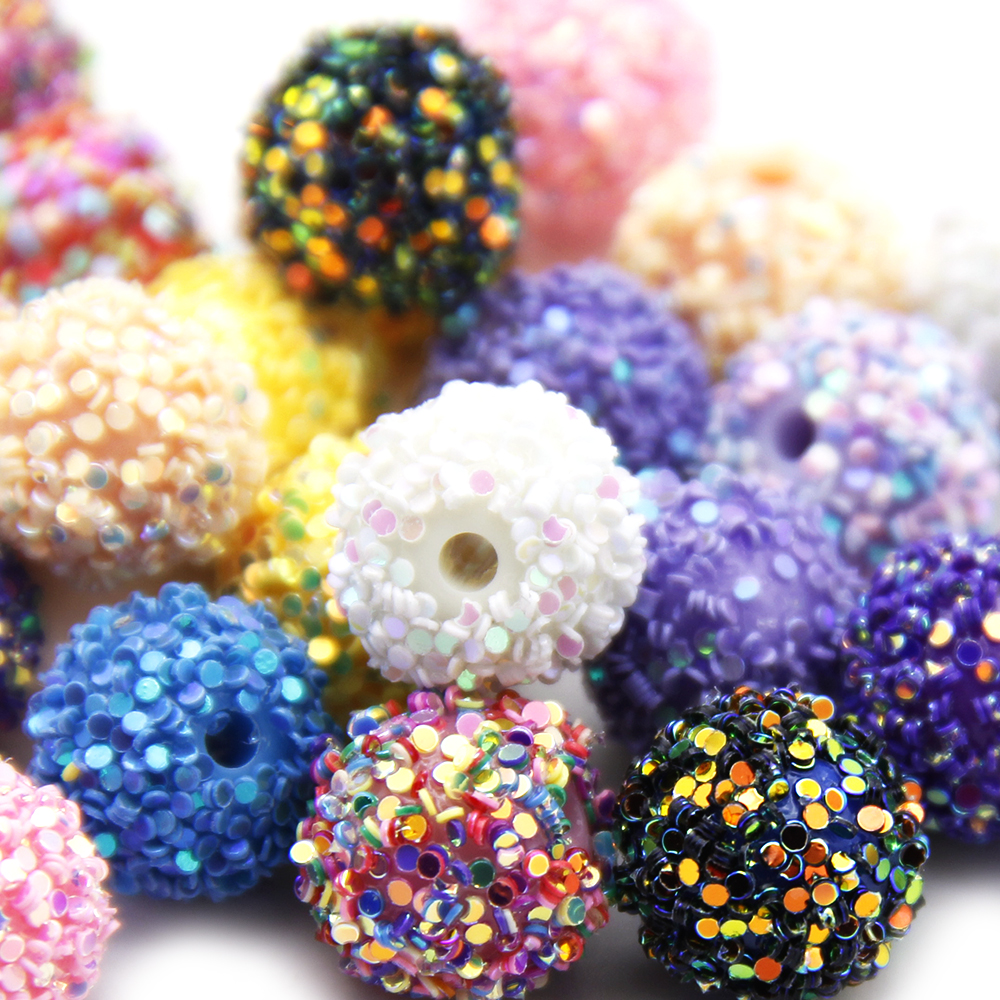 5pcs/pack Glitter Resin Beads, - Resin Glitter Pack บทวิจารณ์และราคา