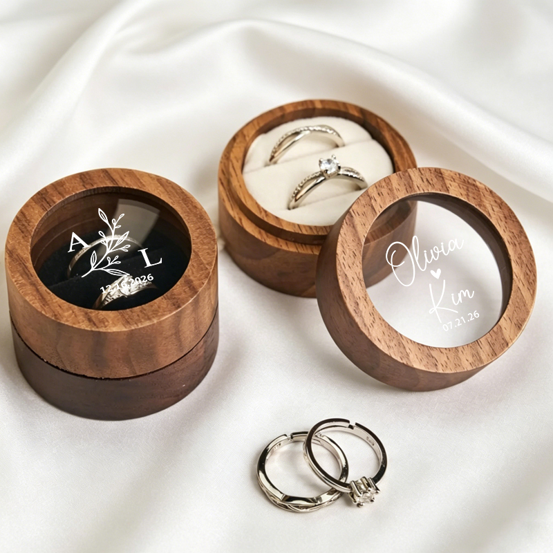 Personalized Wedding Ring Box  - Wood Ring Blank บทวิจารณ์และราคา