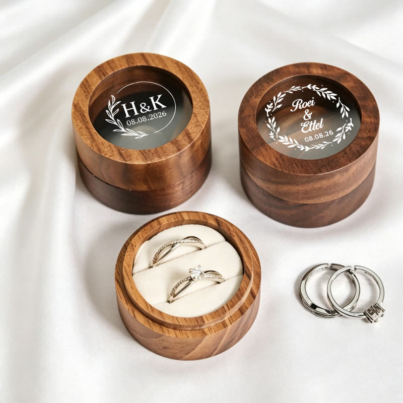 Personalized Wedding Ring Box  - Wood Ring Blank บทวิจารณ์และราคา