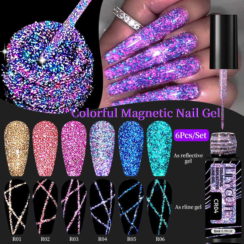 LILYCUTE 6Pcs/Set 5ml Reflecti - Resin Glitter Pack บทวิจารณ์และราคา