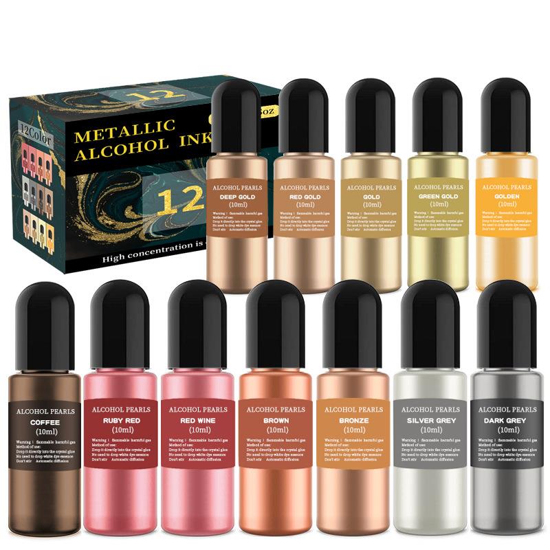 1 Set Resin Pigment Kit Art In - Resin Dye Alcohol บทวิจารณ์และราคา