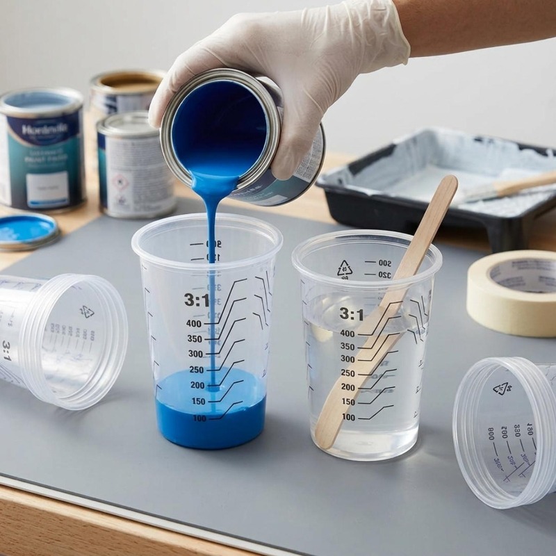 Transparent Plastic Measuring  - Mixing Cup Silicone บทวิจารณ์และราคา