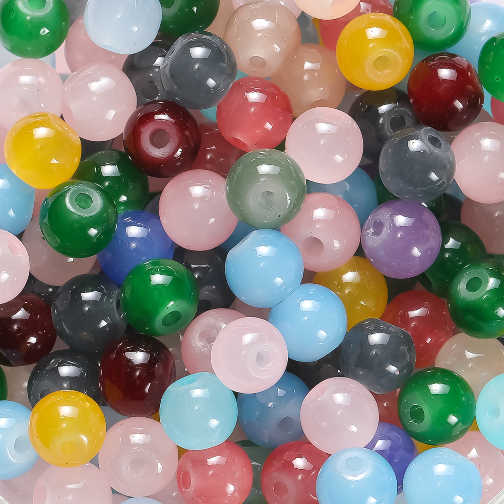 30/50pcs 6mm Glass Round Beads - Resin Craft Material บทวิจารณ์และราคา