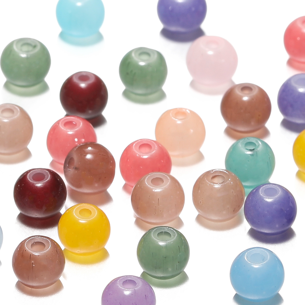 30/50pcs 6mm Glass Round Beads - Resin Craft Material บทวิจารณ์และราคา