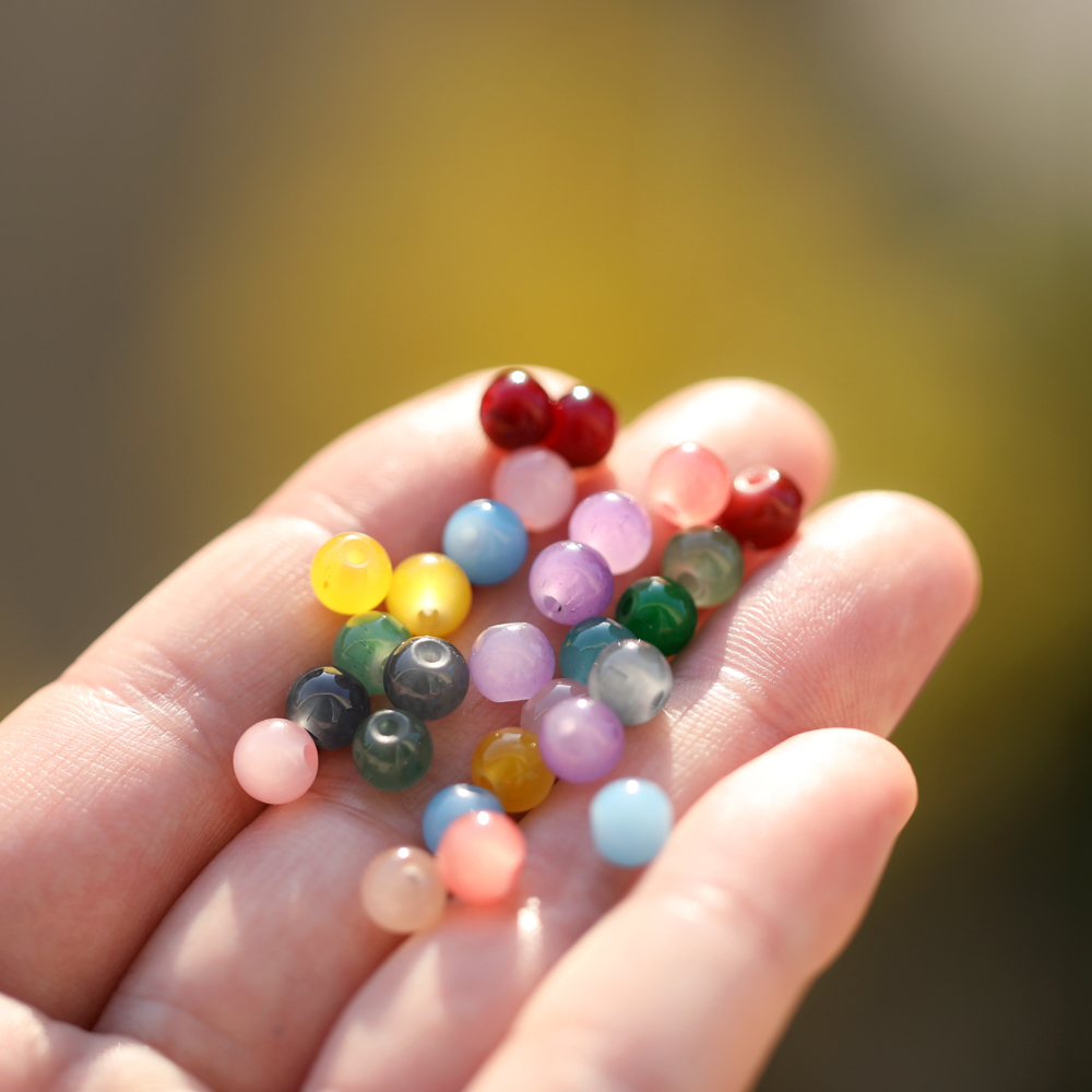 30/50pcs 6mm Glass Round Beads - Resin Craft Material บทวิจารณ์และราคา