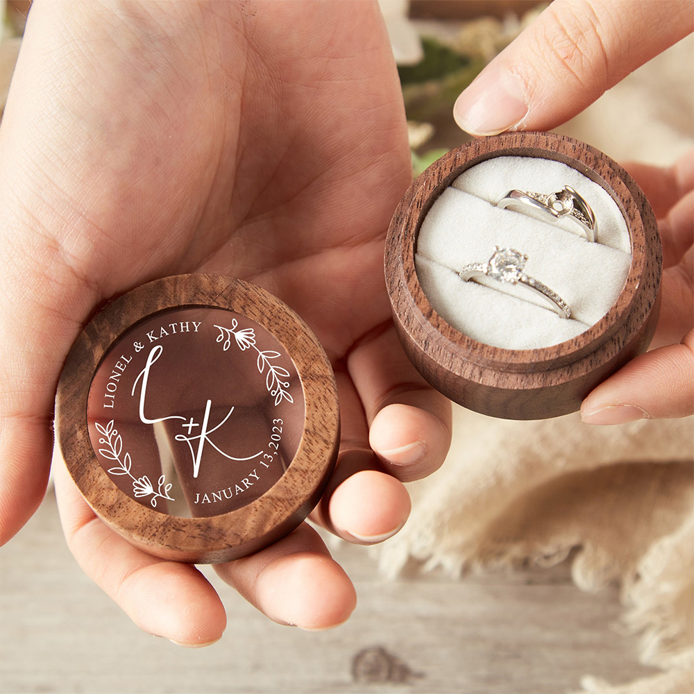 Personalized Wooden Wedding Ri - Wood Ring Blank บทวิจารณ์และราคา