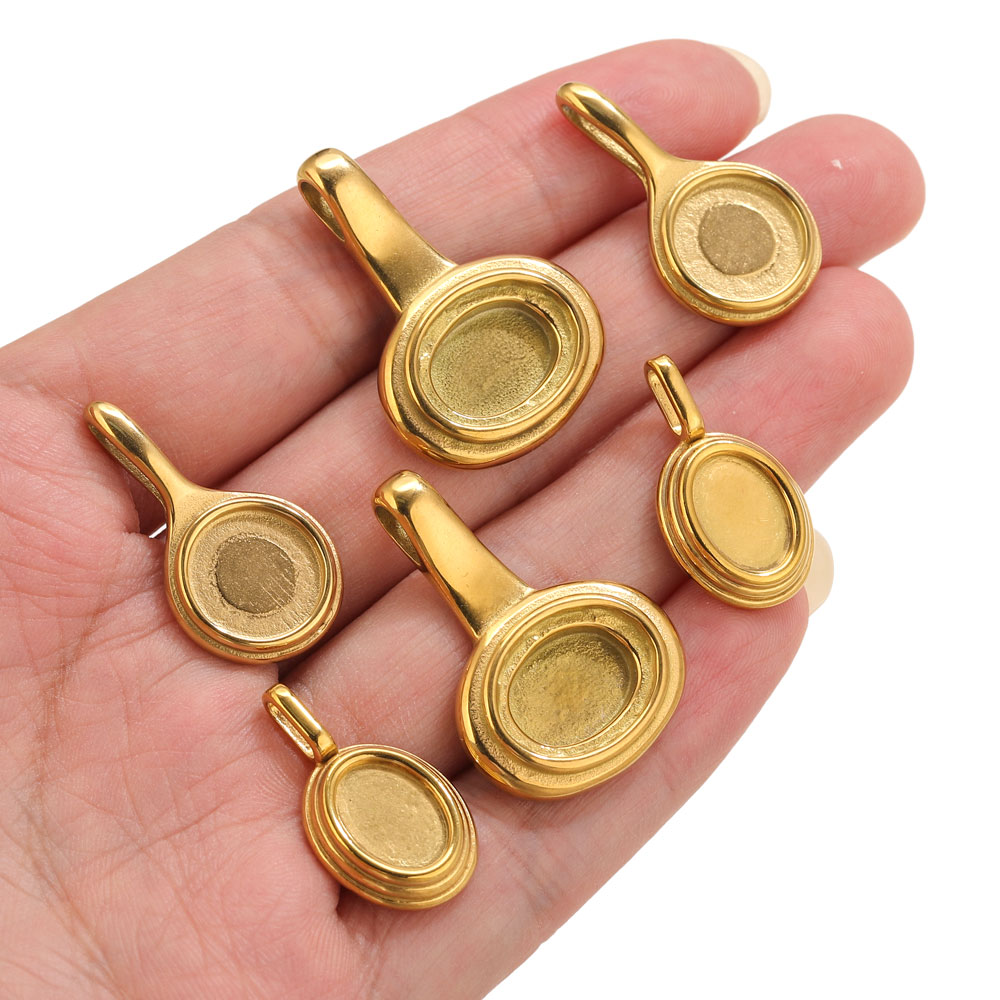 5pcs Stainless Steel Round Ova - Crafting Resin บทวิจารณ์และราคา