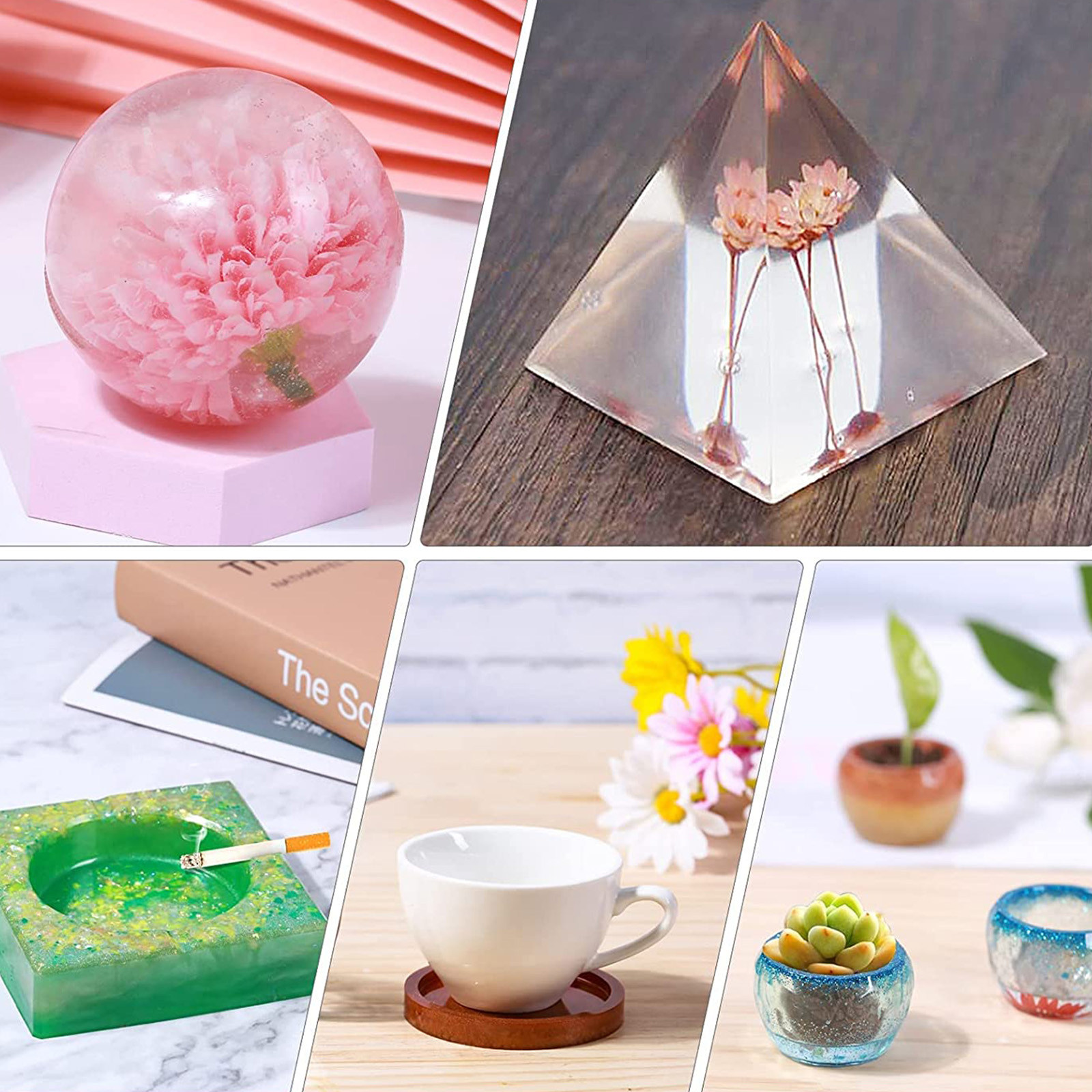 2Sets Transparent Epoxy Resin  - Epoxy Uv Resin Kit บทวิจารณ์และราคา