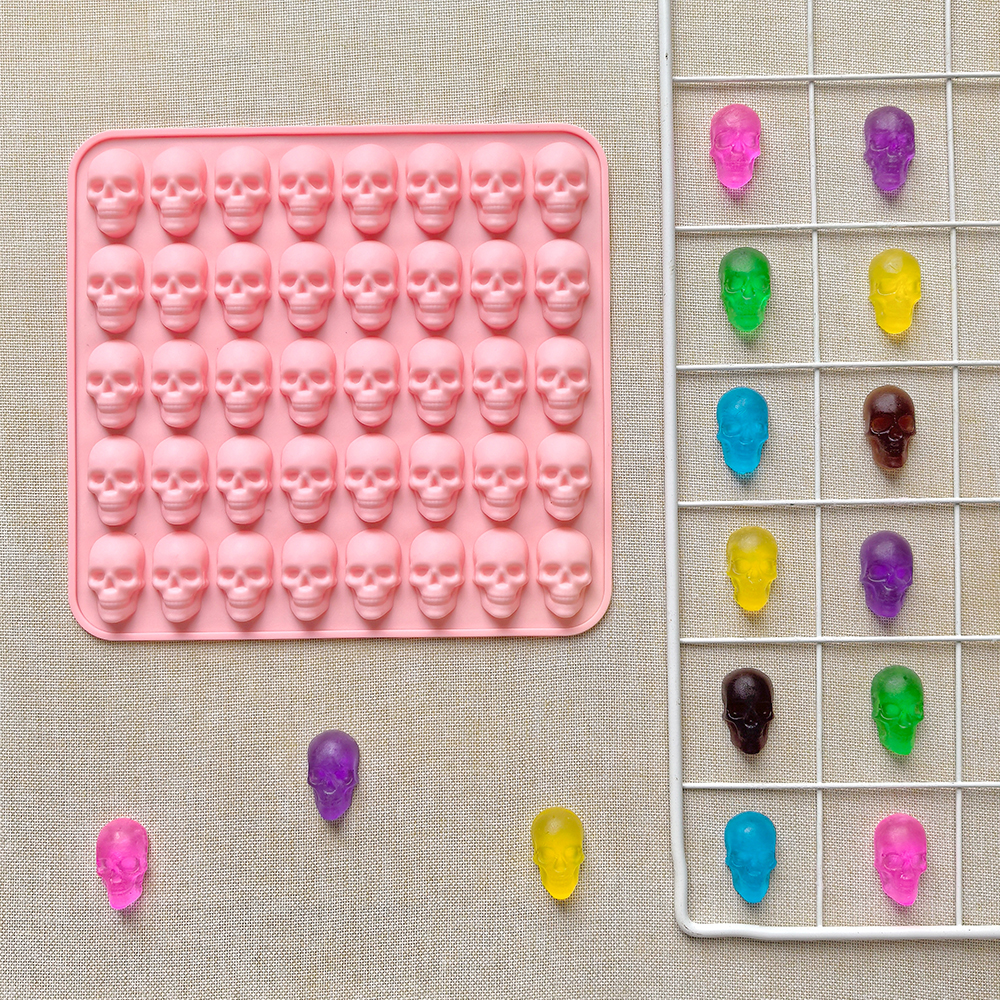 1pc 40 hole skull shaped bakin - Silicone Mold Tray บทวิจารณ์และราคา