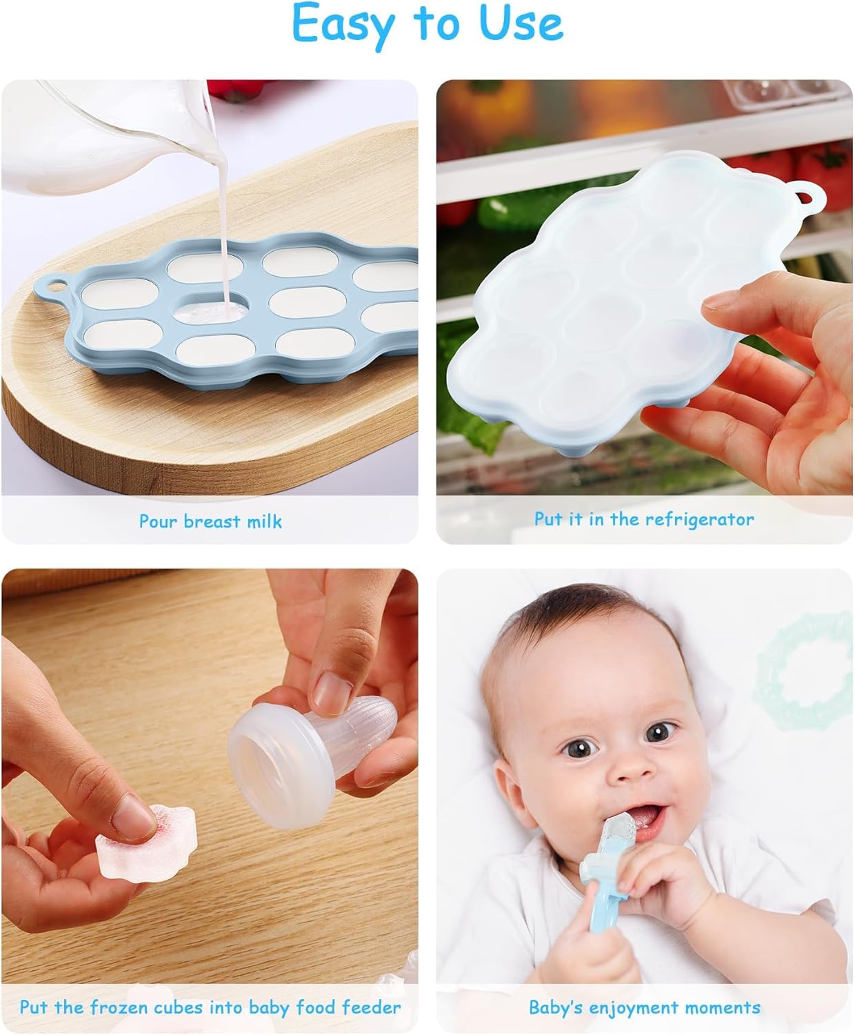 2-Pack Silicone Baby Food Free - Silicone Mold Tray บทวิจารณ์และราคา