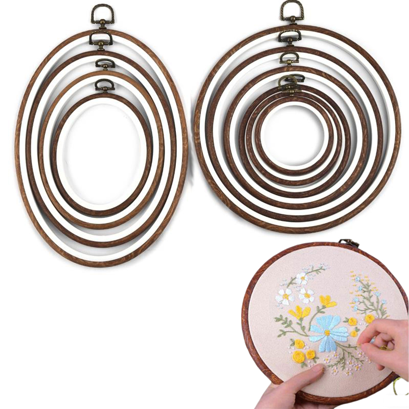 10PCS Sewing Tool Round Oval I - Wood Ring Blank บทวิจารณ์และราคา