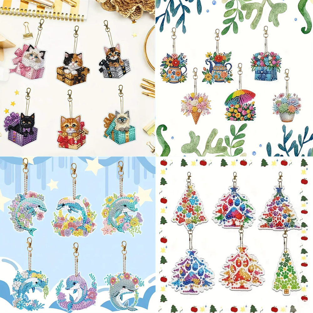 6-piece DIY Diamond Keychain - - Resin Craft Ideas บทวิจารณ์และราคา