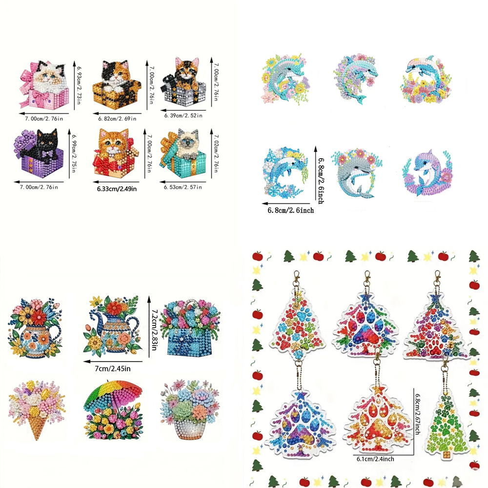 6-piece DIY Diamond Keychain - - Resin Craft Ideas บทวิจารณ์และราคา