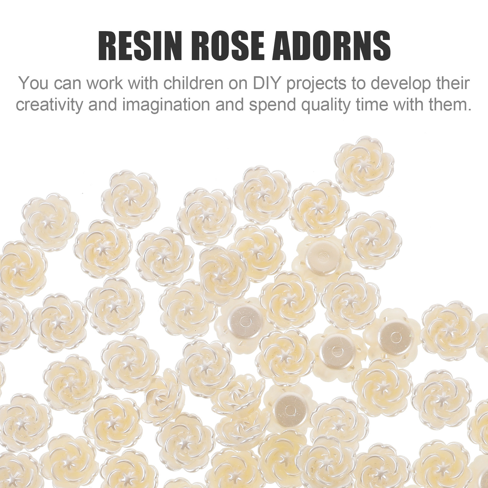 100Pcs Resin Rose Charms Handc - Resin Craft Material บทวิจารณ์และราคา