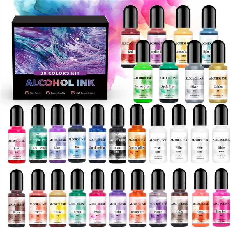 1 Set Art Ink Alcohol Epoxy Re - Resin Dye Alcohol บทวิจารณ์และราคา