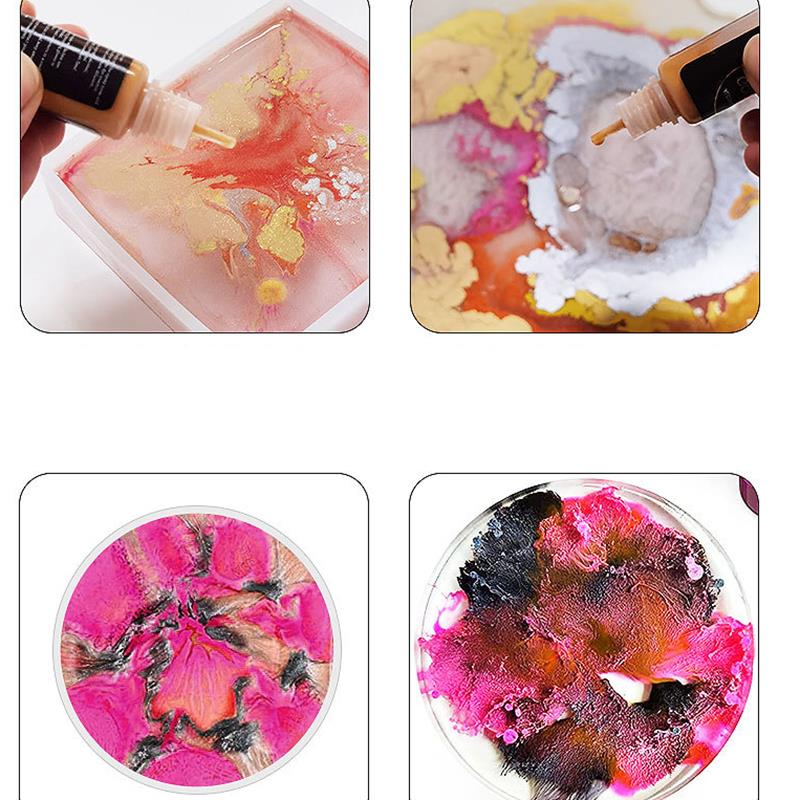 1 Set Art Ink Alcohol Epoxy Re - Resin Dye Alcohol บทวิจารณ์และราคา