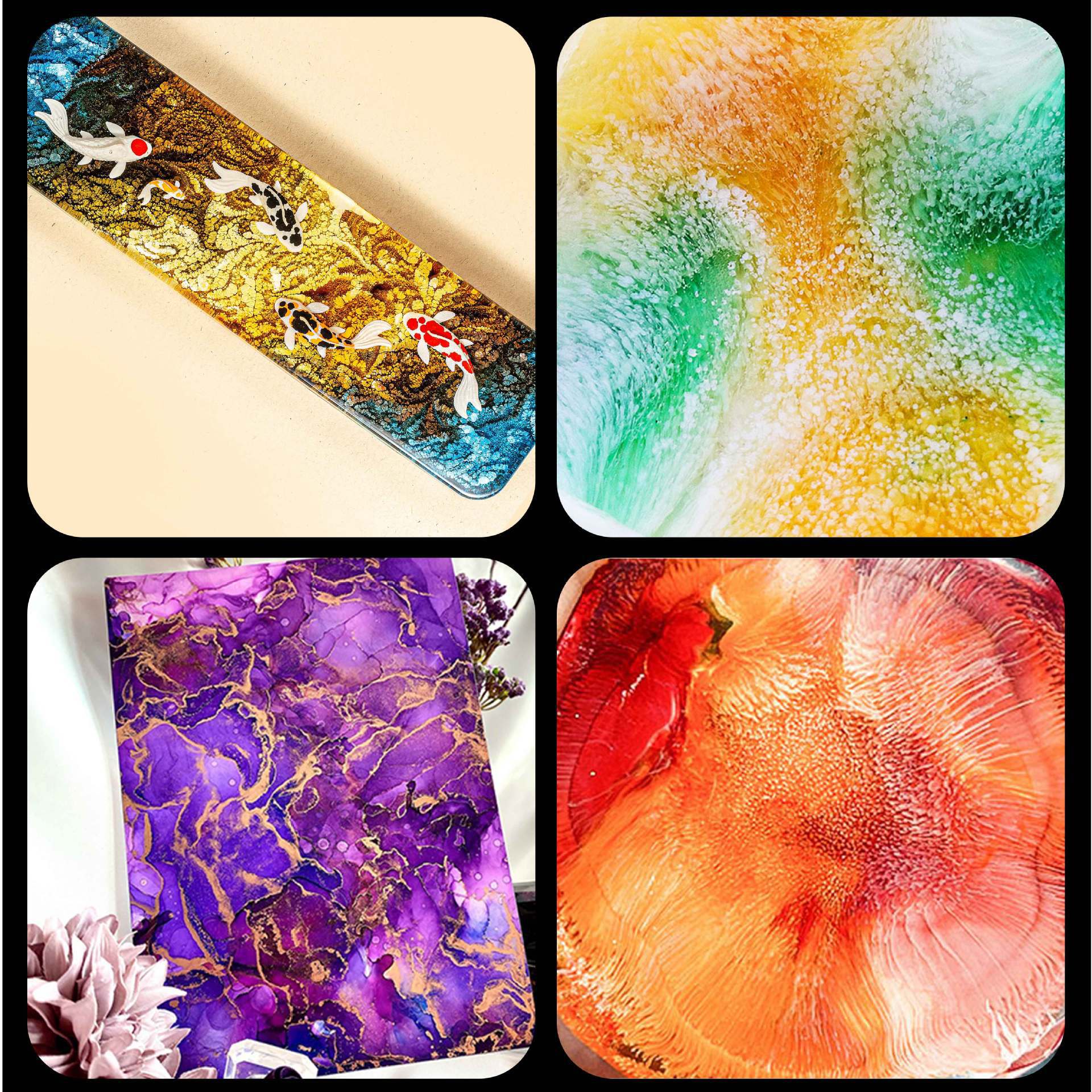 24-Color Resin Dye for Epoxy – - Resin Dye Alcohol บทวิจารณ์และราคา