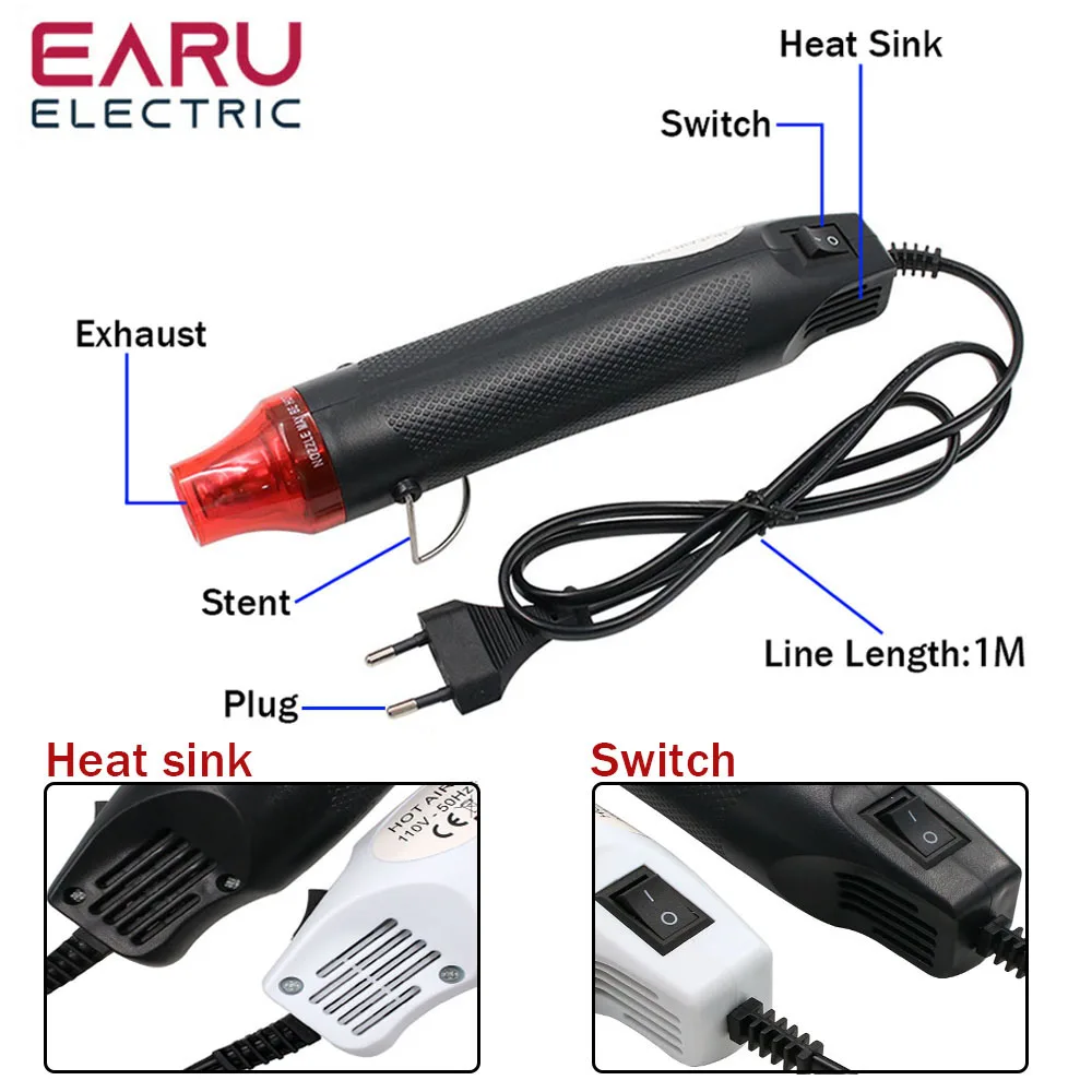 300W Mini Hot Air Gun Handheld - Heat Gun Small บทวิจารณ์และราคา