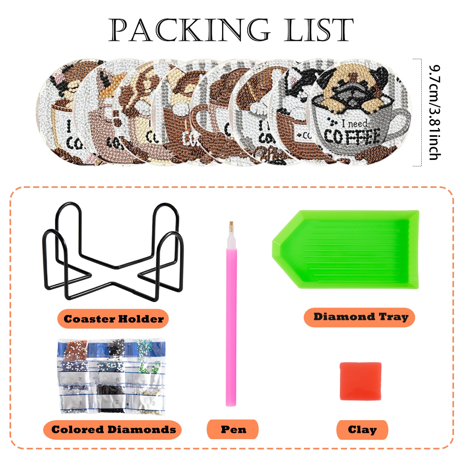8 pieces/set of diamond painti - Resin Craft Kit บทวิจารณ์และราคา