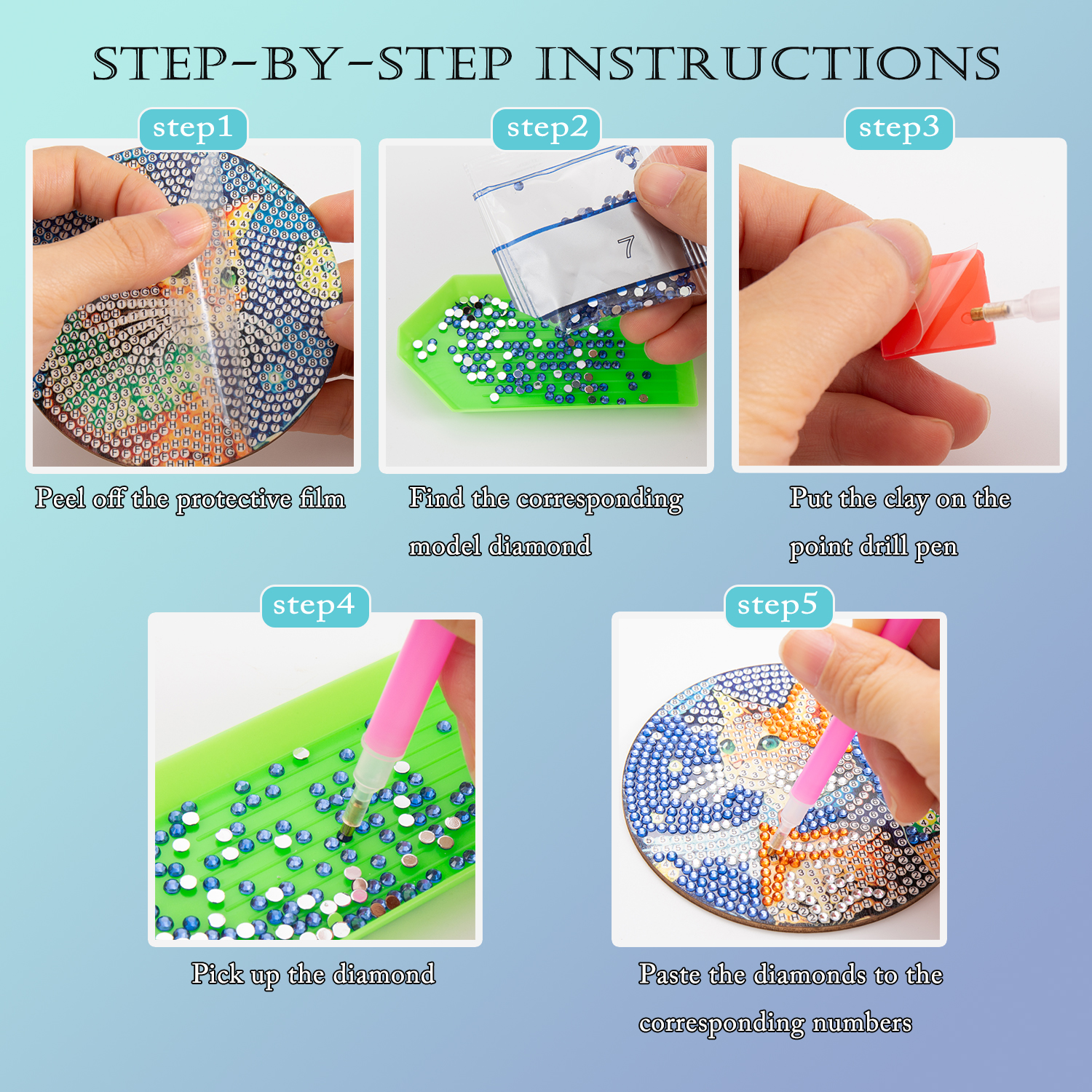 8 pieces/set of diamond painti - Resin Craft Kit บทวิจารณ์และราคา