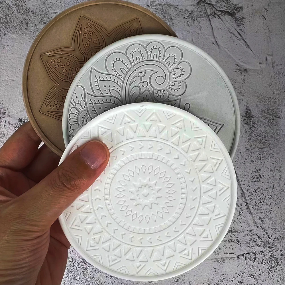 Mandala Round Coaster Resin Si - Coaster Mold Round บทวิจารณ์และราคา