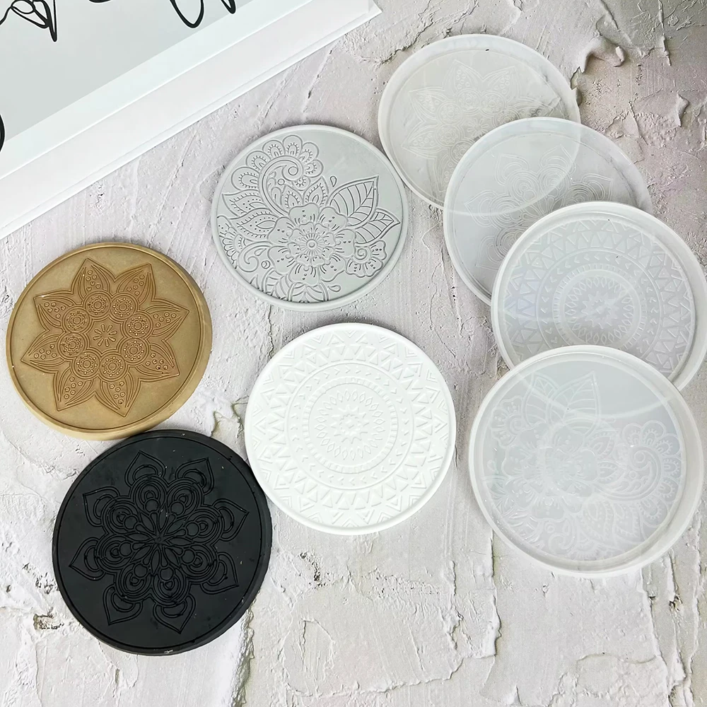 Mandala Round Coaster Resin Si - Coaster Mold Round บทวิจารณ์และราคา