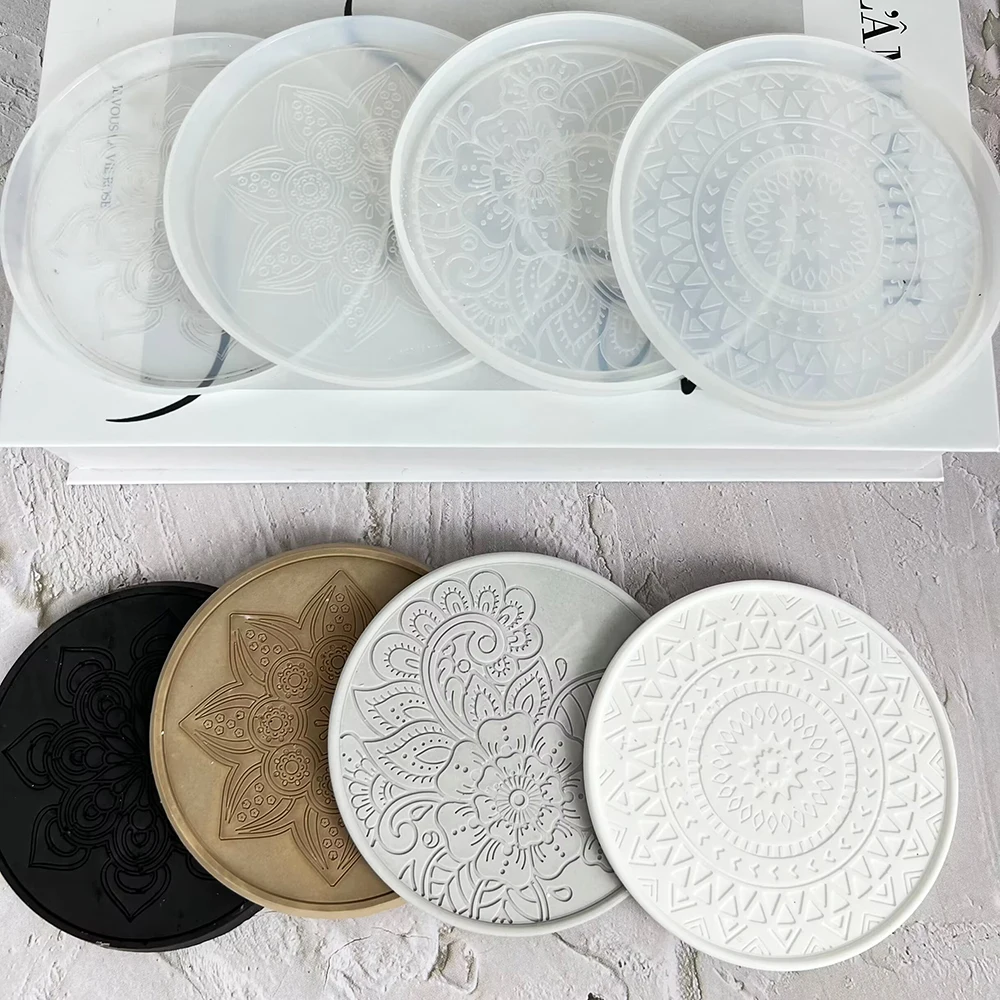 Mandala Round Coaster Resin Si - Coaster Mold Round บทวิจารณ์และราคา