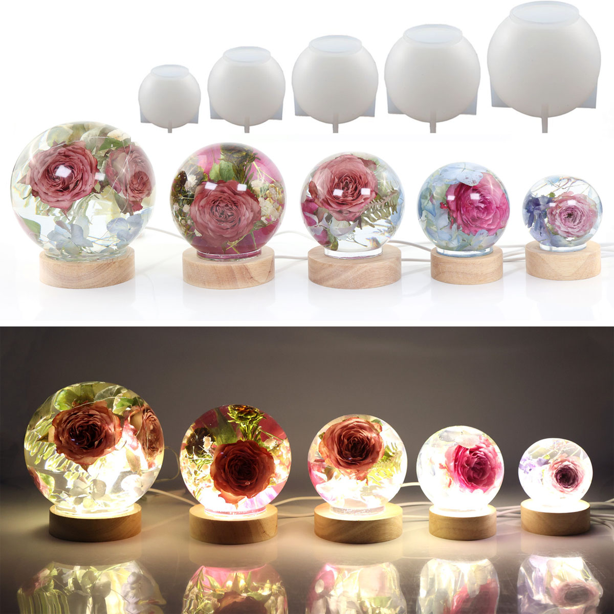 65-120mm Sphere Ball Silicone  - Resin Craft Ideas บทวิจารณ์และราคา