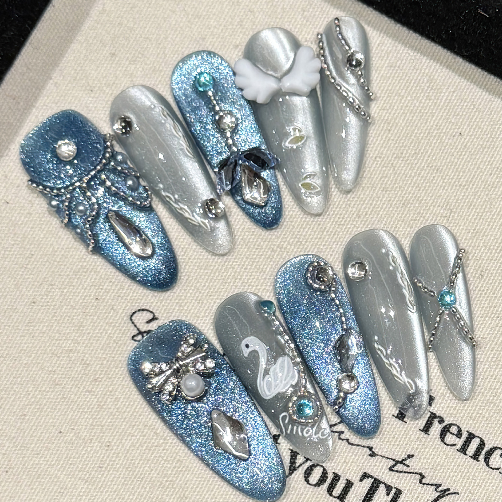 10Pcs White Swan Handmade Fals - Resin Craft Material บทวิจารณ์และราคา