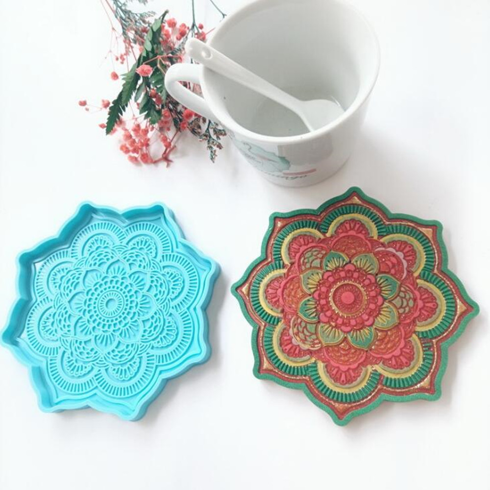 Mandala Coaster Silicone Mold  - Coaster Mold Round บทวิจารณ์และราคา