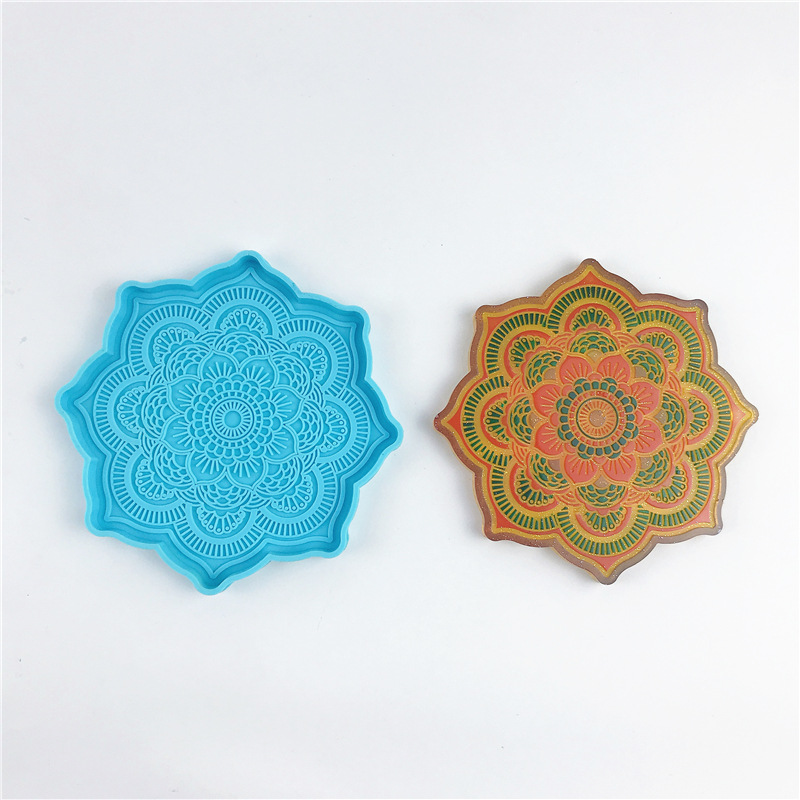 Mandala Coaster Silicone Mold  - Coaster Mold Round บทวิจารณ์และราคา