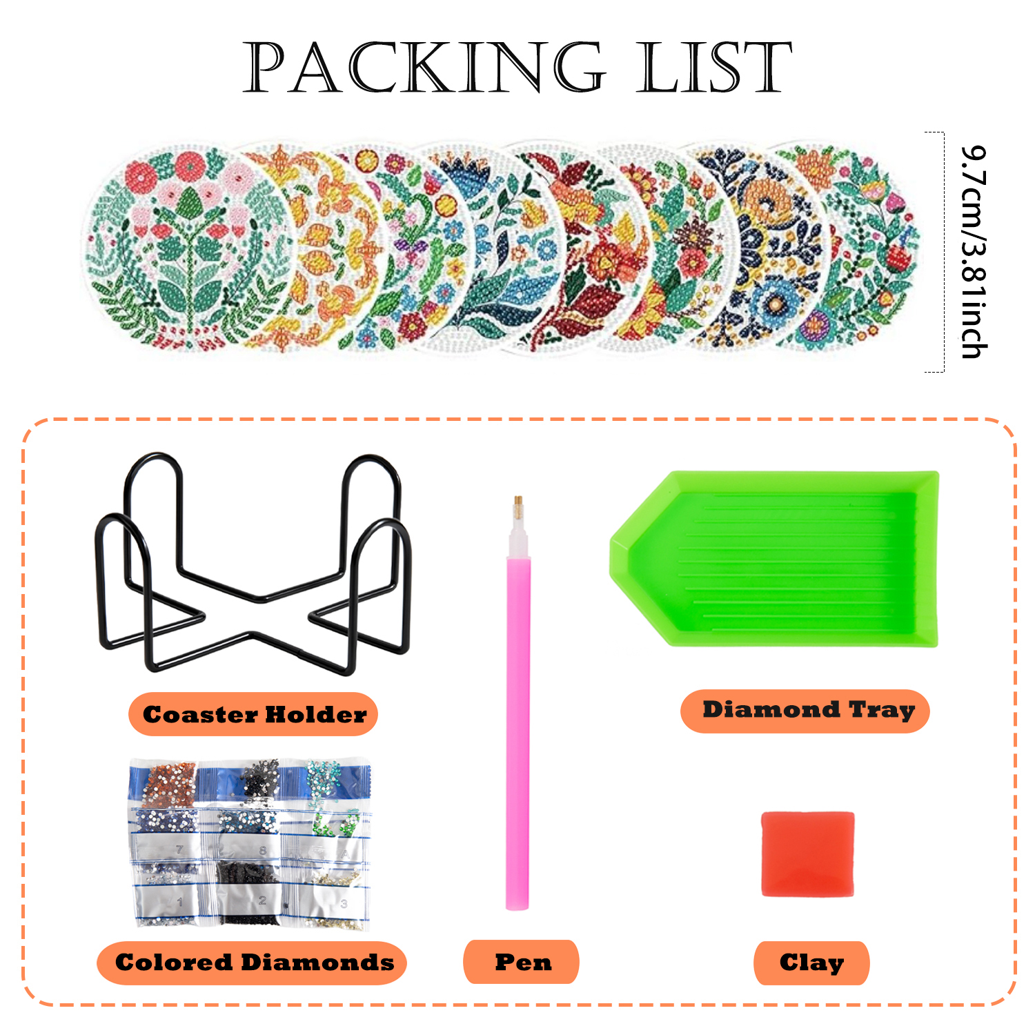 8-piece set/Diamond painting c - Resin Craft Kit บทวิจารณ์และราคา