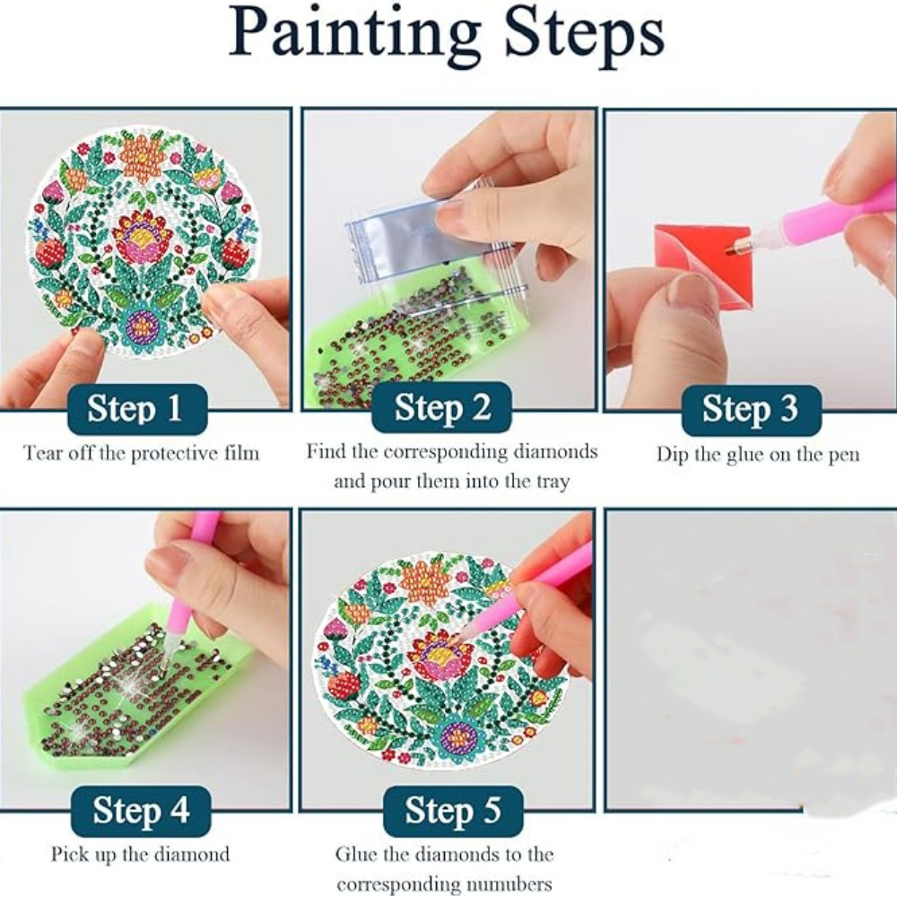 8-piece set/Diamond painting c - Resin Craft Kit บทวิจารณ์และราคา