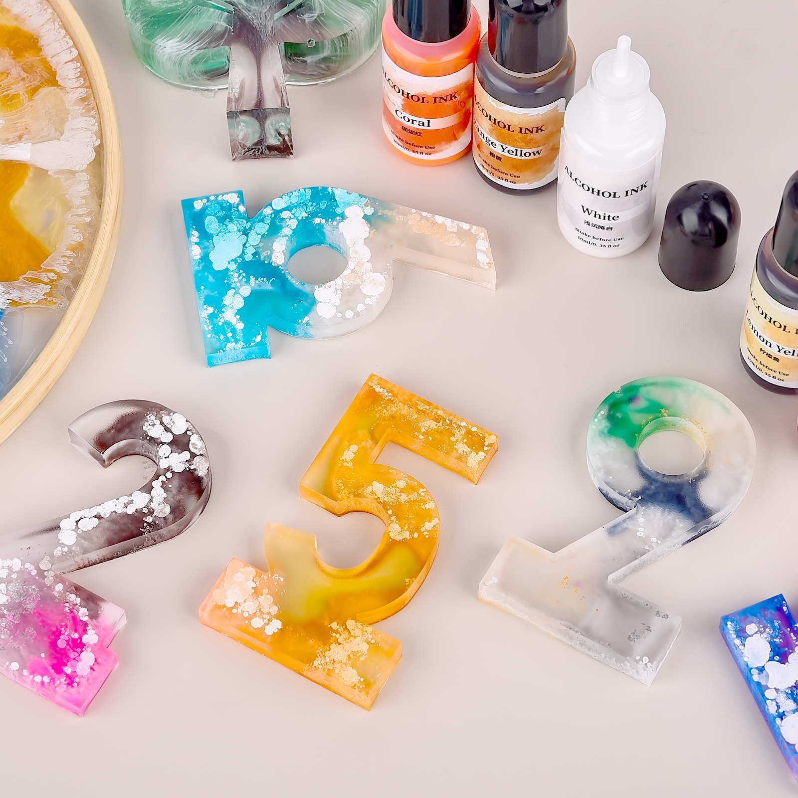 1set Art Ink Alcohol Epoxy Res - Resin Dye Alcohol บทวิจารณ์และราคา
