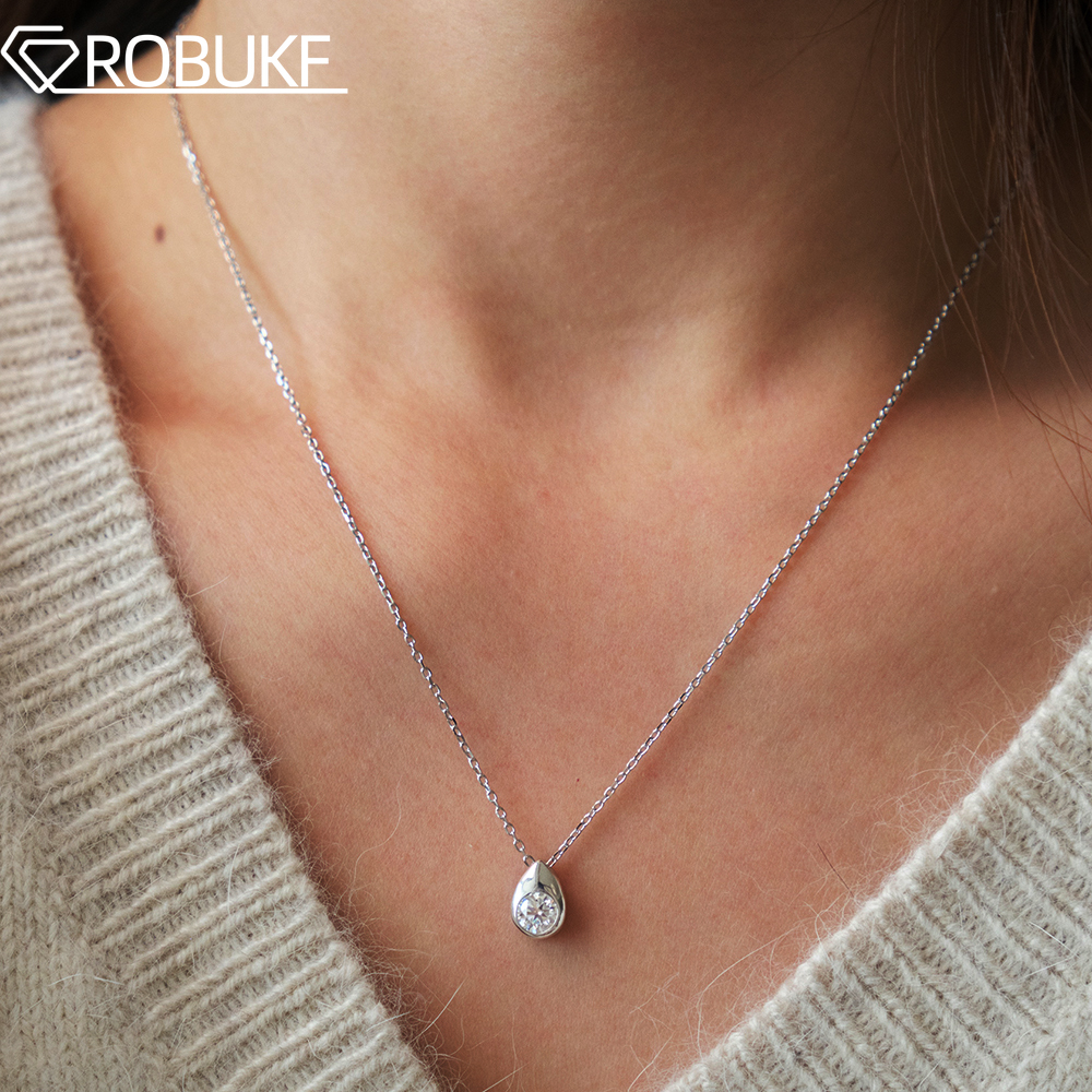 0.3/0.5CT Solitaire Diamond Mo - Bezels Set Pendant บทวิจารณ์และราคา