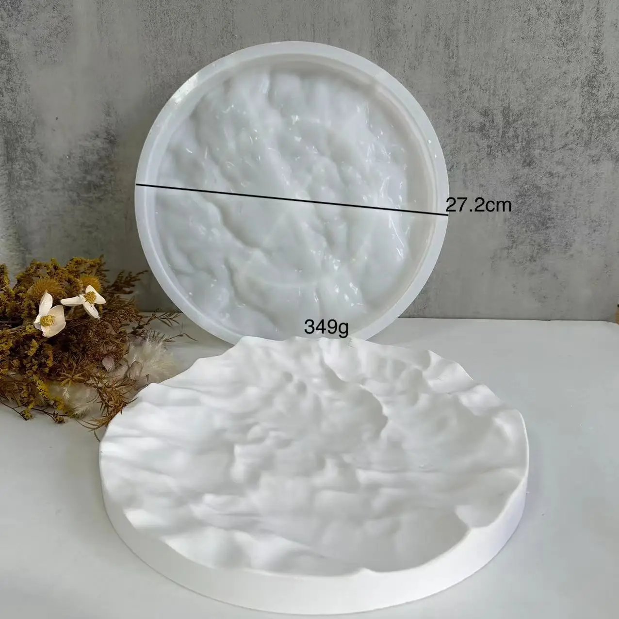 Irregular Ocean Waves Large Ro - Coaster Mold Round บทวิจารณ์และราคา